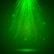 Green magic light abstract background