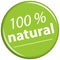 green magnet with text 100% natural