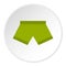 Green man boxer briefs icon circle