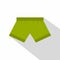 Green man boxer briefs icon, flat style