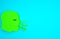 Green Man coughing icon isolated on blue background. Viral infection, influenza, flu, cold symptom. Tuberculosis, mumps