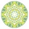 Green mandala for energy and power obtaining, mandala for meditation training