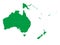 Green map of Oceania