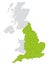 Green Map of Regions of England