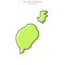 Green Map of Sao Tome and Principe with Outline Vector Design Template. Editable Stroke