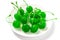 Green maraschino cherry