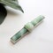 Green Marble Hair Clip With Silver Bar - Qian Xuan Style