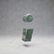 Green marble semicolon symbol on concrete background