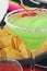 Green margarita cherries chips