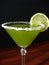 Green margarita with lime