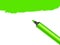 Green marker pen spot isolated on a white background. Scribble stain artistic artwork