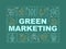 Green marketing word concepts teal banner