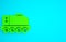 Green Mars rover icon isolated on blue background. Space rover. Moonwalker sign. Apparatus for studying planets surface