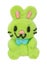 Green marshmallow candy Easter bunny