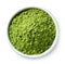 Green matcha tea powder