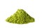 Green matcha tea powder