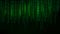 Green matrix background. stream of binary code. Falling numbers on dark backdrop. Coding and hacking