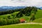 Green meadows, blue Alps, Bregenz