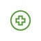 Green medical cross graphic design template vector