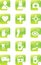 Green medical set stickers