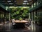 Green meeting room with vertical gardens