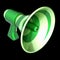 Green megaphone message communication news blog loudspeaker