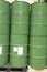 Green metal barrels