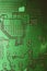 Green microcircuit closeup