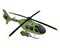 Green military helicopter