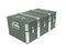 Green military storage box. 3d rendering illustration isolated