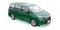Green Minivan family city car. Premium Business Car. 3D illustration