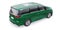 Green Minivan family city car. Premium Business Car. 3D illustration