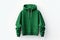 Green or mint hoodie as canvas mockup oversized isolate on white background. Generative AI
