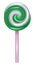 Green mint sweet christmas lollipop round spiral on stick