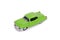 Green model toy car in retro style.