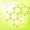 Green molecule bond background (vector)