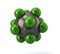 Green molecule icon