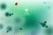 Green molecules background