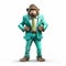 Green Monkey In Business Suit: Photorealistic Renderings And Imaginative Character Design