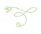 Green monoline calligraphy logo of green leaf ecology vector element. Divider or corner design for wedding and