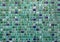 Green mosaic tiles. Background texture