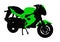 Green motorcycle