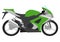Green motorcycle