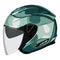 Green motorcycle helmet