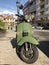 Green motorcycle vespa vintage