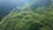 Green mountain slope high in the caucasus