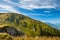 Green mountains and blue sky. The Caucasus reserve