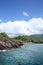 Green mountains on the coastline, Basse Terre, Guadeloupe, French Caribbean