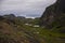 Green mountains in the fiords of Narsaq, South West Greenland