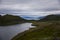 Green mountains in the fiords of Narsaq, South West Greenland